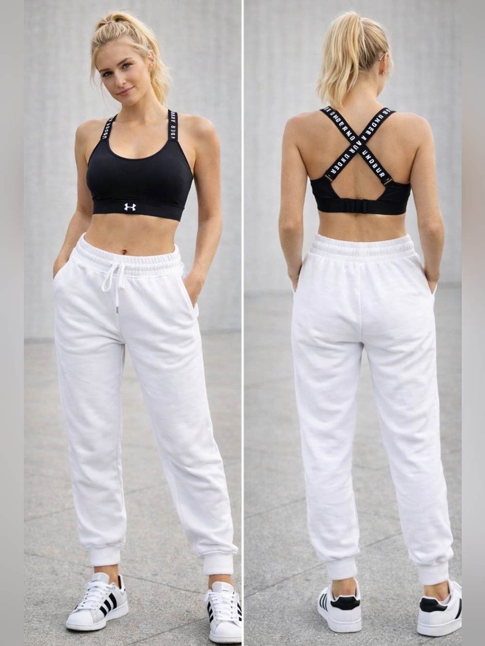 Under Armour UA Infinity High Bra L Black Logo NWT